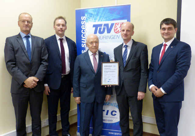 Вручение сертификата ISO 9001:2015 компании ООО «THOST Russia Projektmanagement»